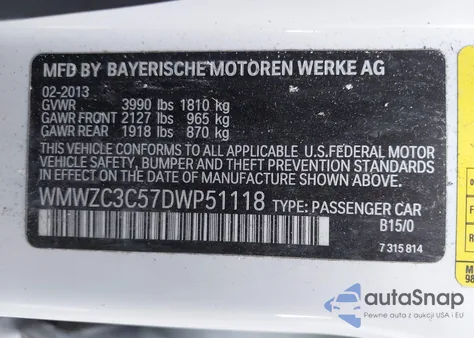2013 Mini Countryman Cooper S из США, поврежденный, VIN WMWZC3C57DWP51118